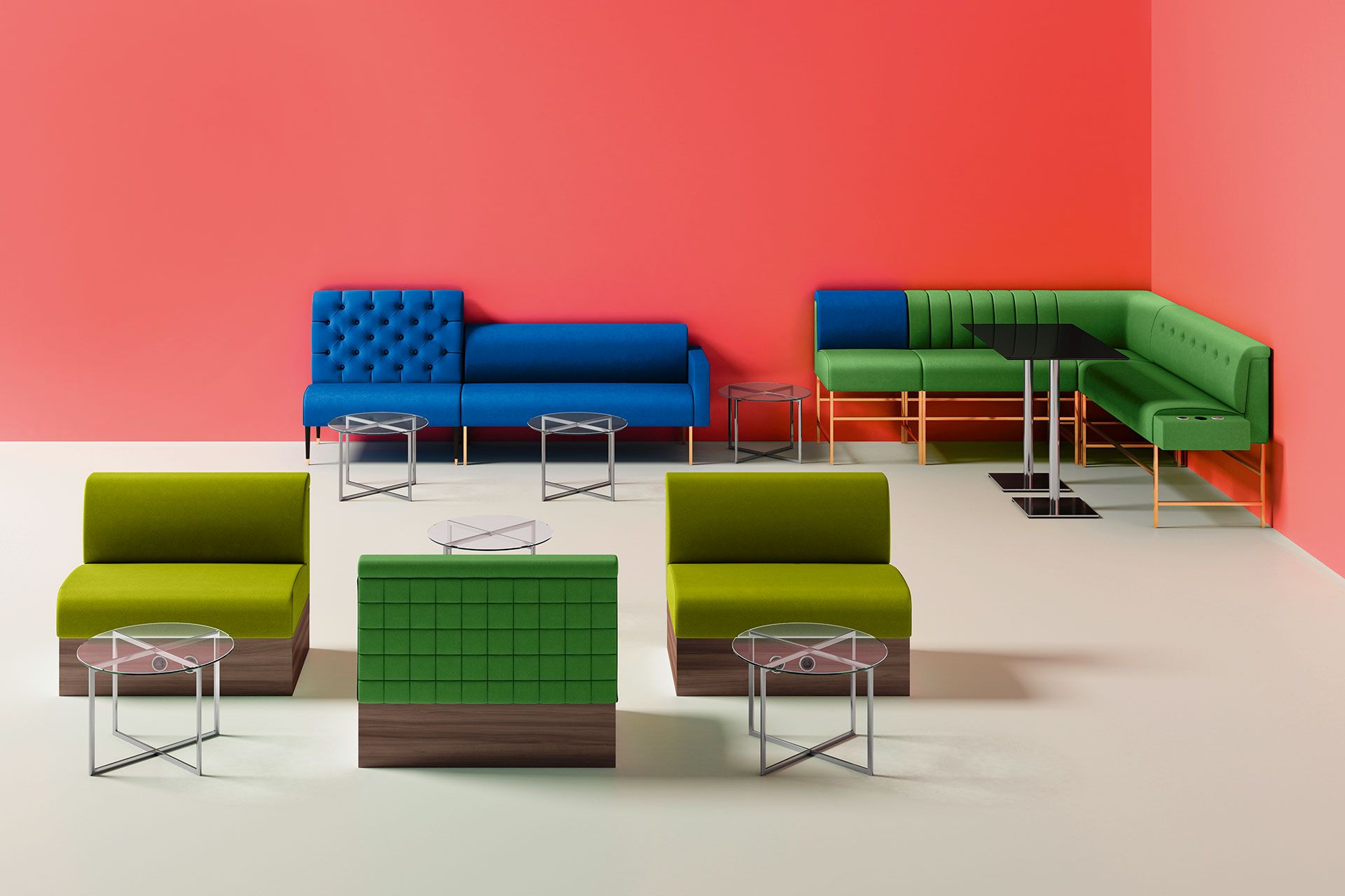 Высокая модульная скамья Domingo Salotti Nana ARCH-00044881 - Вид №1