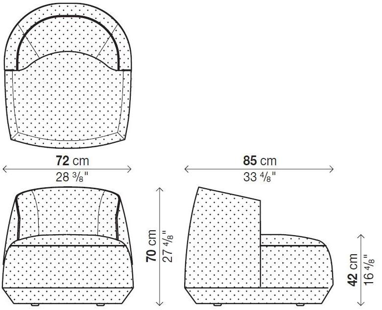 Kristalia Кресло со съемным чехлом из ткани Brioni 29bri31  - Вид №4