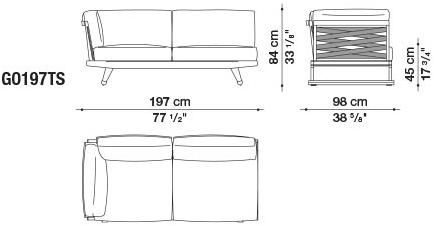 B&B Italia Outdoor Диван с шезлонгом Gio sun-id-1442753 - Вид №12