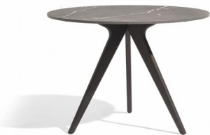 MNST983 Обеденный стол teak nero ⌀100см Manutti Torsa