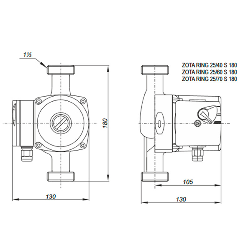 Циркуляционный насос ZOTA RING 25-80 180 RING2580180 - Вид №1