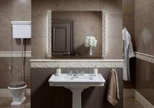 Зеркало настенное с подсветкой 80х80 см белое Delveto ALAVANN DELVETO 303962 Белый;зеркальный