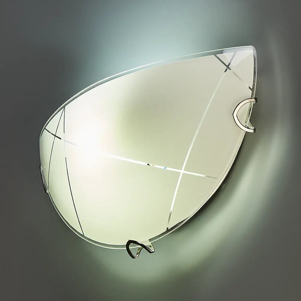 Бра РОССВЕТ Контур — современный настенный светильник с белым стеклянным плафоном 89426674 STLM-1577185 - Вид №1