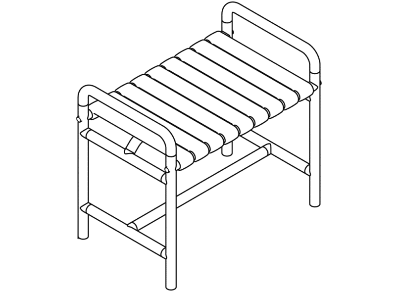 801.51.8400 Душевая скамья с нагрузкой на опору до 350 кг HEWI USA Produkte  - Вид №5