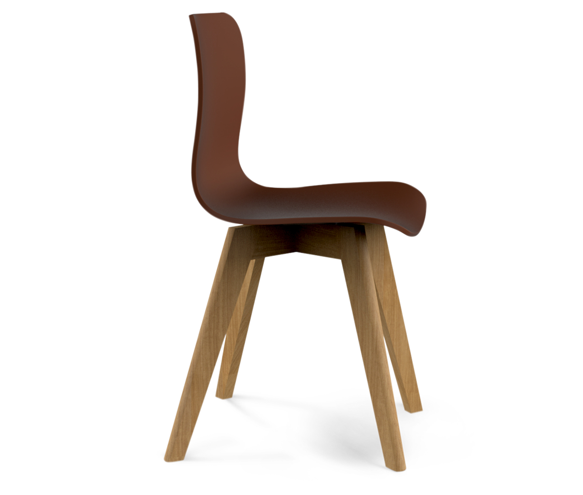 Стул DSW коричневый S42 (eames style) SHEFFILTON EAMES STYLE 015605 Коричневый  - Вид №1