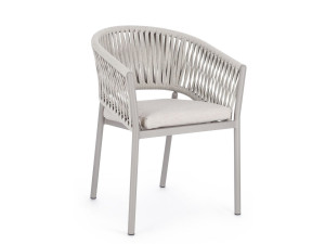 Штабелируемый садовый стул со встроенной подушкой