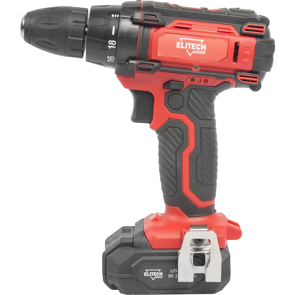 Дрель-шуруповерт аккумуляторная Elitech ДА 12СЛ2 12 В 2x1.7 Ач 84465829 STLM-2174708  - Вид №1