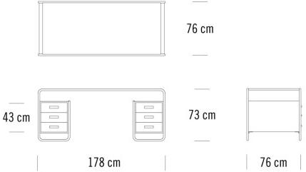 Thonet Прямоугольный стол с ящиками S 285 sun-id-1365677 - Вид №1