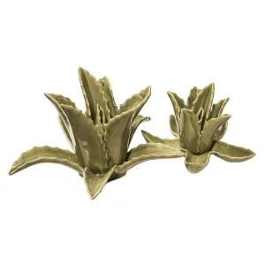 Статуэтка декоративная керамическая 20х33х31 см зеленая "Агава" UNICO  255453 Зеленый