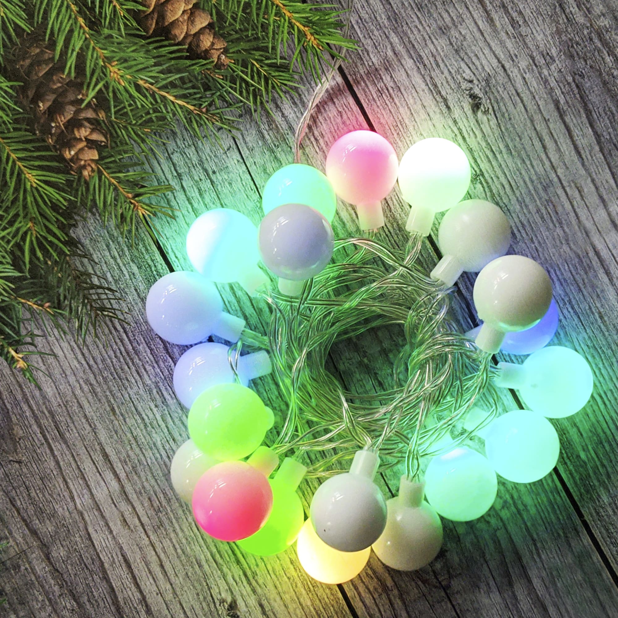 82839207 Электрогирлянда комнатная «Нить» 3 м 20 LED мультисвет на батарейках Santreyd  - Вид №4