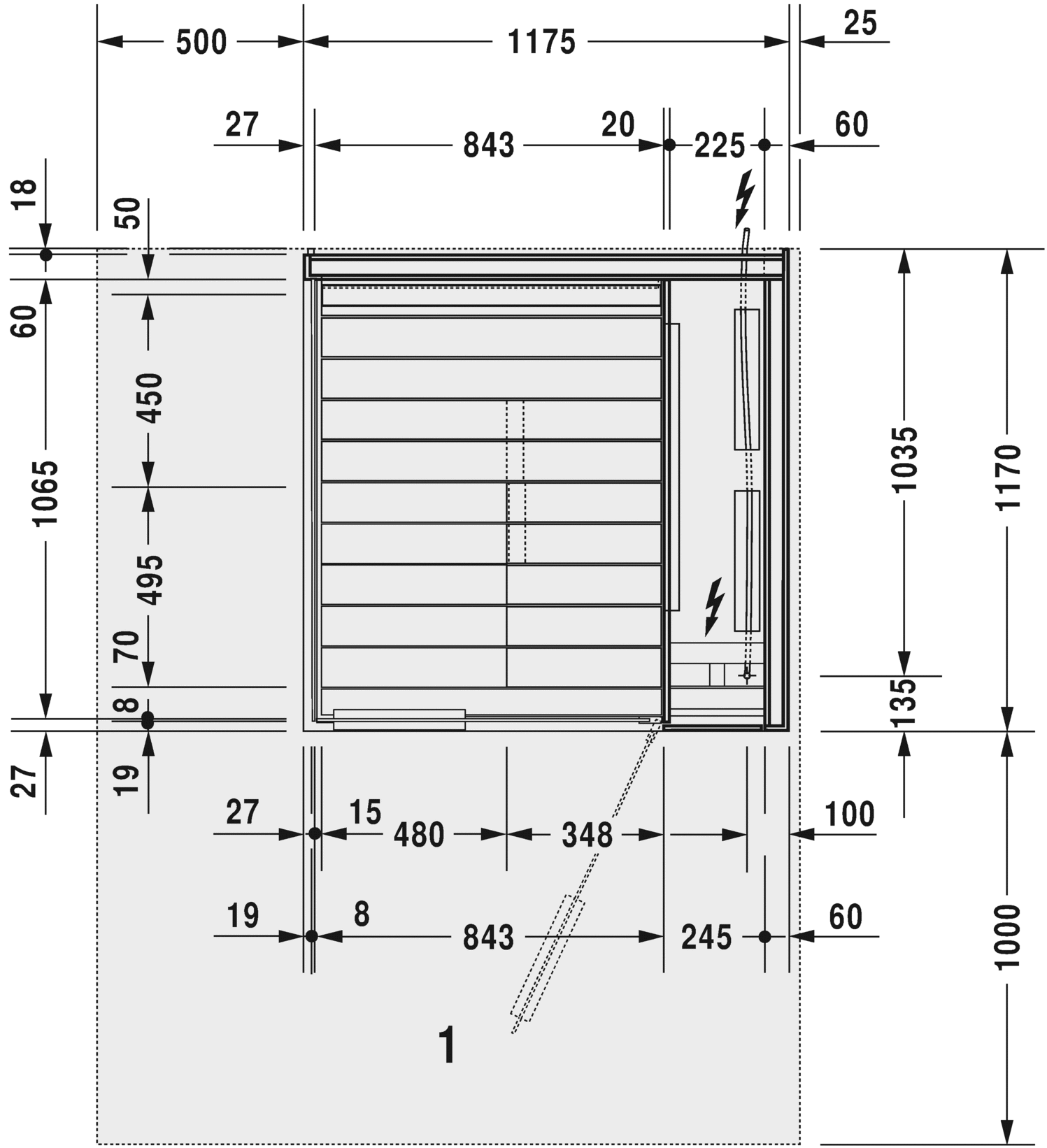 7513..001001000 Inipi B Сауна Inipi B Super Compact, угловая Белый глянцевый декор Duravit  - Вид №6