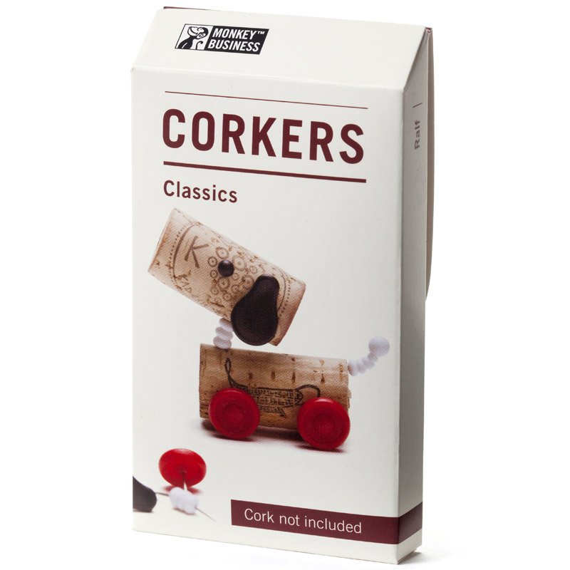 Декор для винной пробки classics собачка MONKEY BUSINESS ДИЗАЙНЕРСКИЕ 00-3862918 Белый;красный  - Вид №5