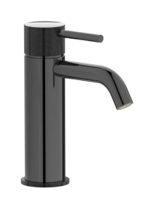 Смеситель для раковины на 1 отверстие в комплекте с донным клапаном. WE ARE IB id200cf Black Chrome Industria