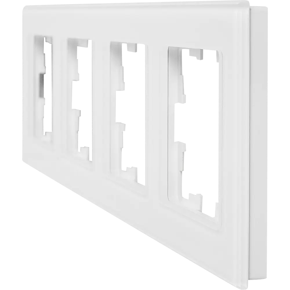 Рамка IEK Brite для розеток и выключателей - 4 модуля, белый глянец 87761305 STLM-1108916 - Вид №2