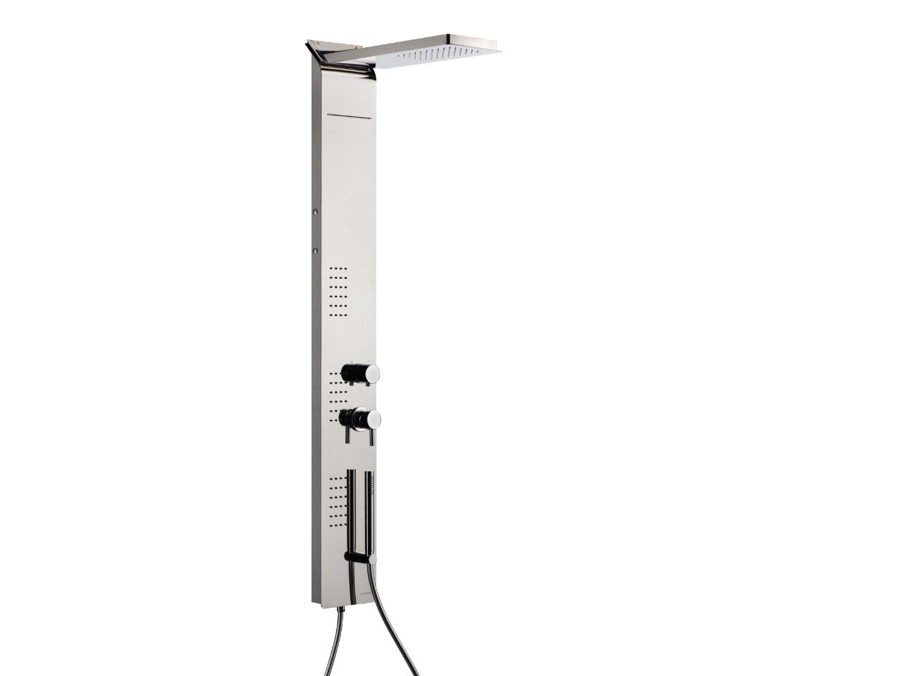 Душевая панель из нержавеющей стали с ручным душем и переключателем Cropelli Quadro ARCH-00046915 - Вид №15