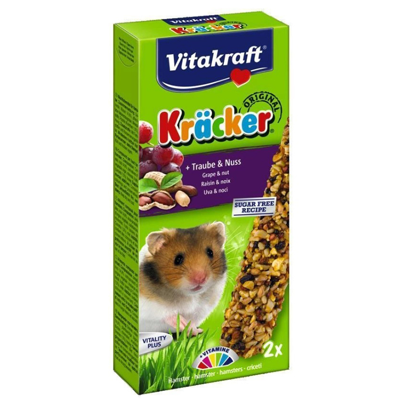 Т00009833 Лакомство для грызунов Крекеры для хомяков орехи/зерно (2шт.уп) VITAKRAFT 