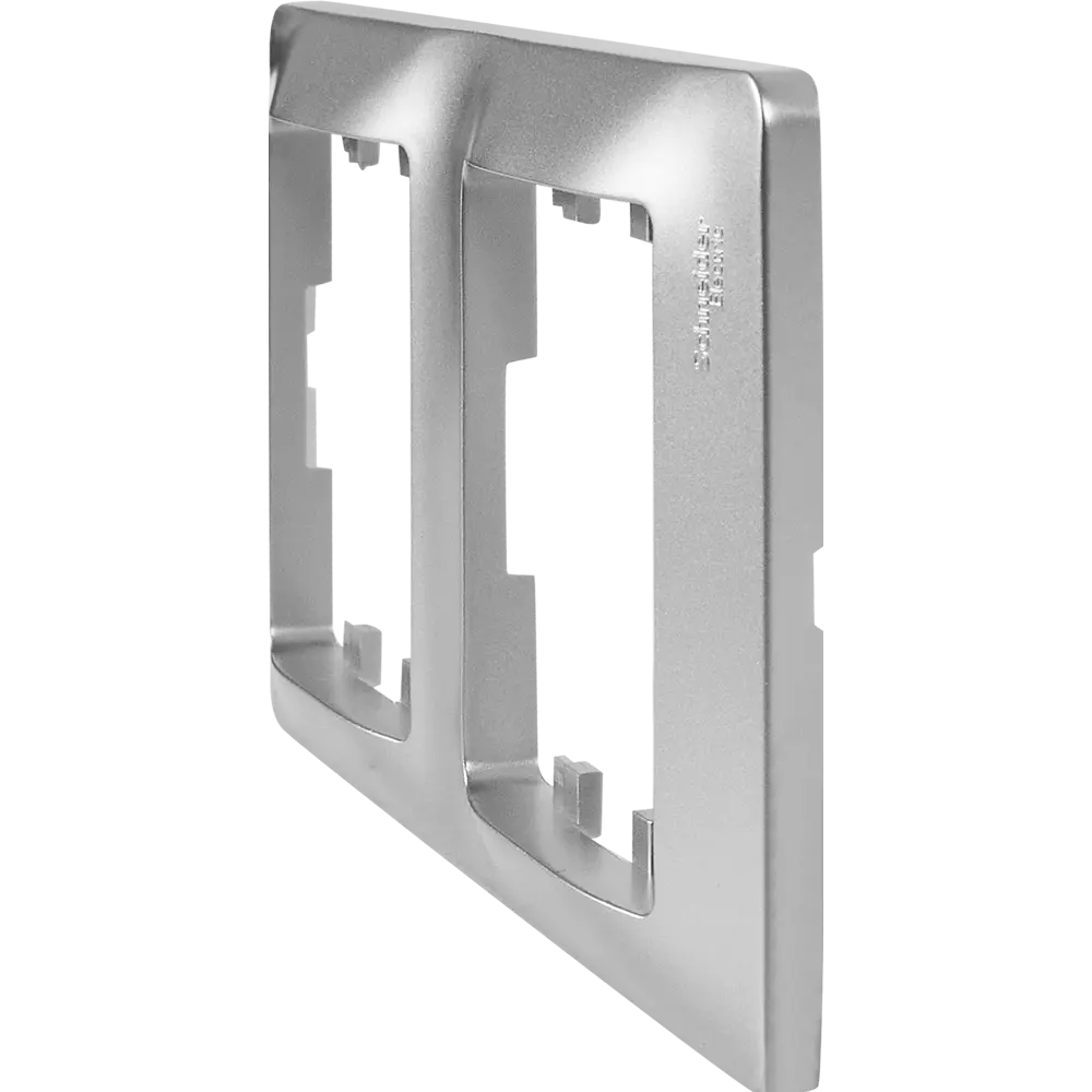 Рамка Schneider Electric Glossa для розеток и выключателей - 2 поста, алюминий 86710216 STLM-0070821 - Вид №2