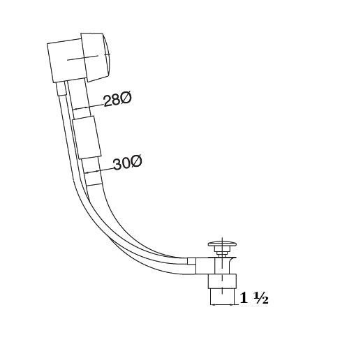 Слив-перелив MIGLIORE Ricambi ML.RIC-20.708.BR, наружняя часть - бронза  - Вид №1