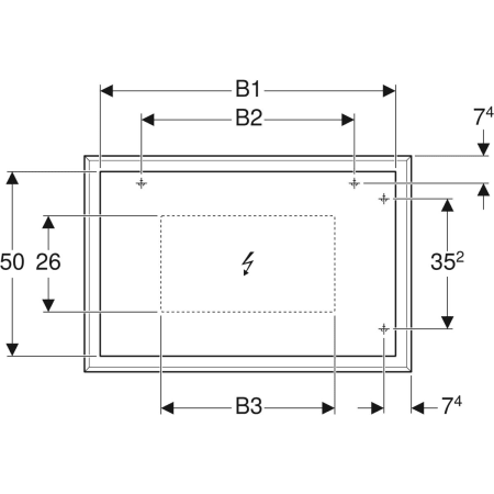 GEBERIT 500.572.JJ.1 Зеркало с подсветкой Geberit Citterio  - Вид №3