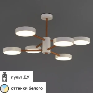 Люстра на штанге светодиодная Escada 10236/6LED с пультом управления, 32 м², регулируемый белый свет, цвет белый