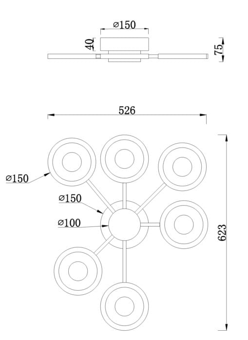 Металлический светодиодный потолочный светильник Maytoni APRILIA ARCH-00062790 - Вид №10