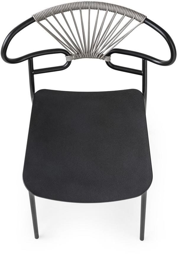 TrabA' Штабелируемый металлический стул со встроенной подушкой и открытой спинкой Genoa 0047-met-cross-im - Вид №2