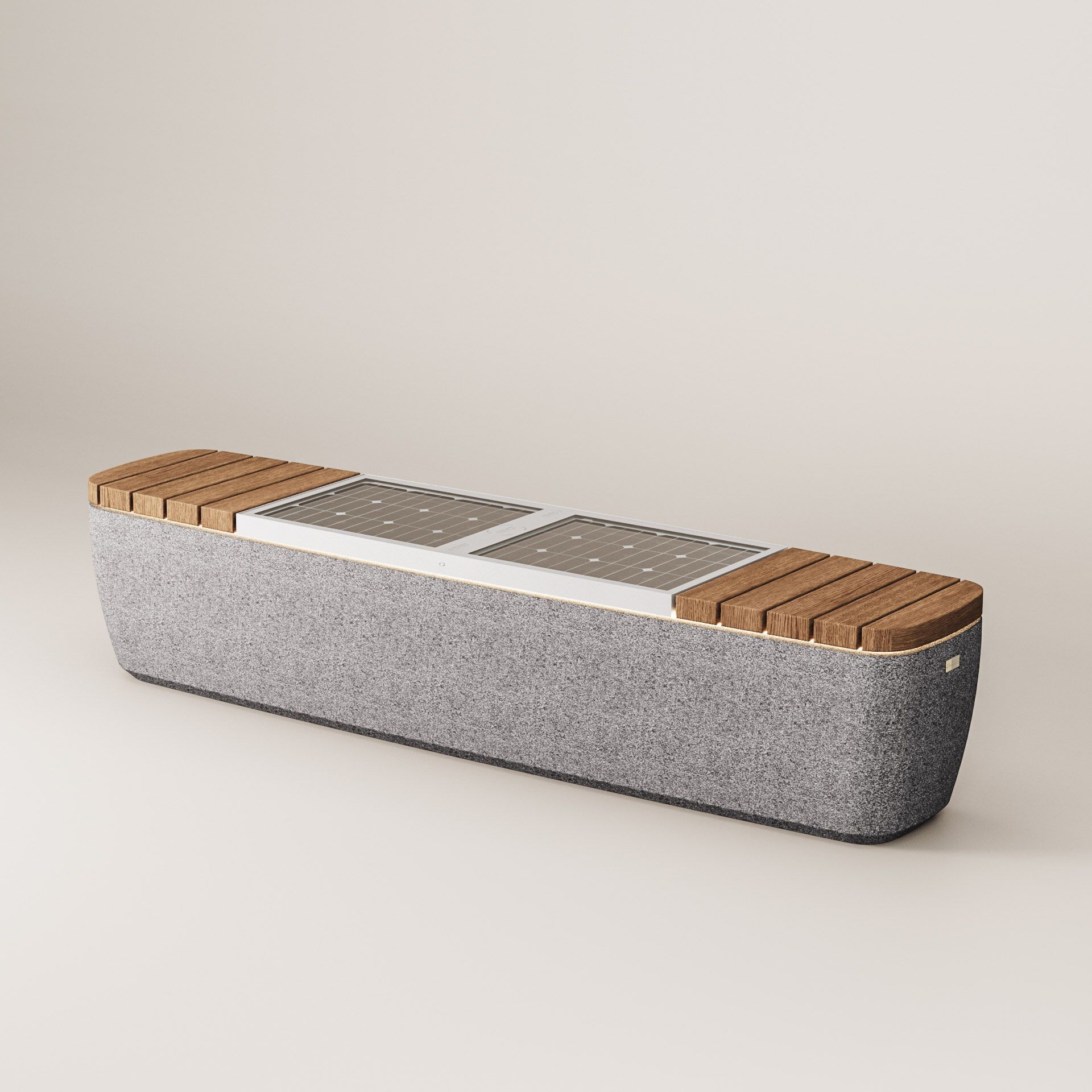 Солнечная бетонная скамья со встроенным освещением Kremen ARCH-00122992 - Вид №33