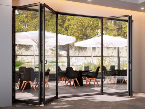 Алюминиевая и стеклянная книжная оконная дверь с замком