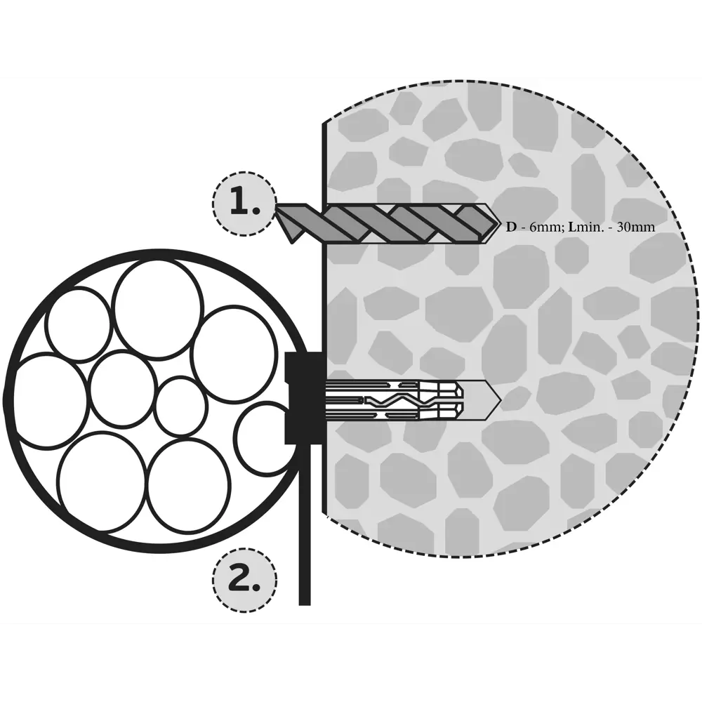 Хомут для труб и кабелей 32-63 мм цвет серый, 10 шт ЕВРОПАРТНЕР STLM-2072194 - Вид №5
