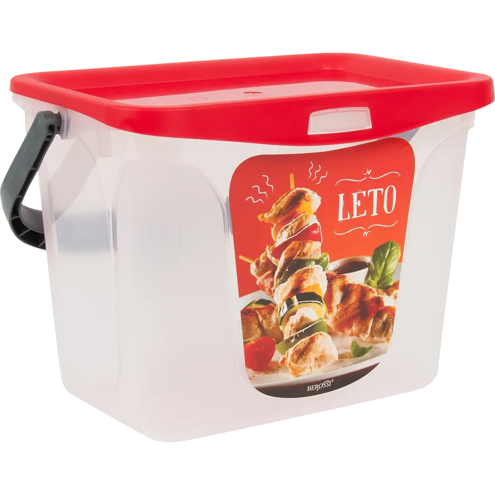 Контейнер для шашлыка Leto 6 л 28x19.6x20 см полипропилен цвет красный BEROSSI STLM-2031599
