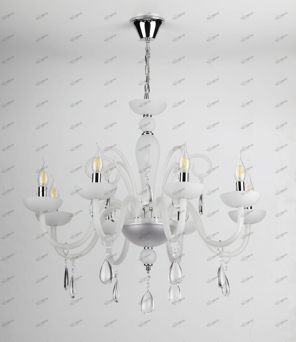 Подвесная люстра Rivoli Sposa 1003-208 RIVOLI ДИЗАЙНЕРСКИЕ, SPOSA 336789 Белый;хром 