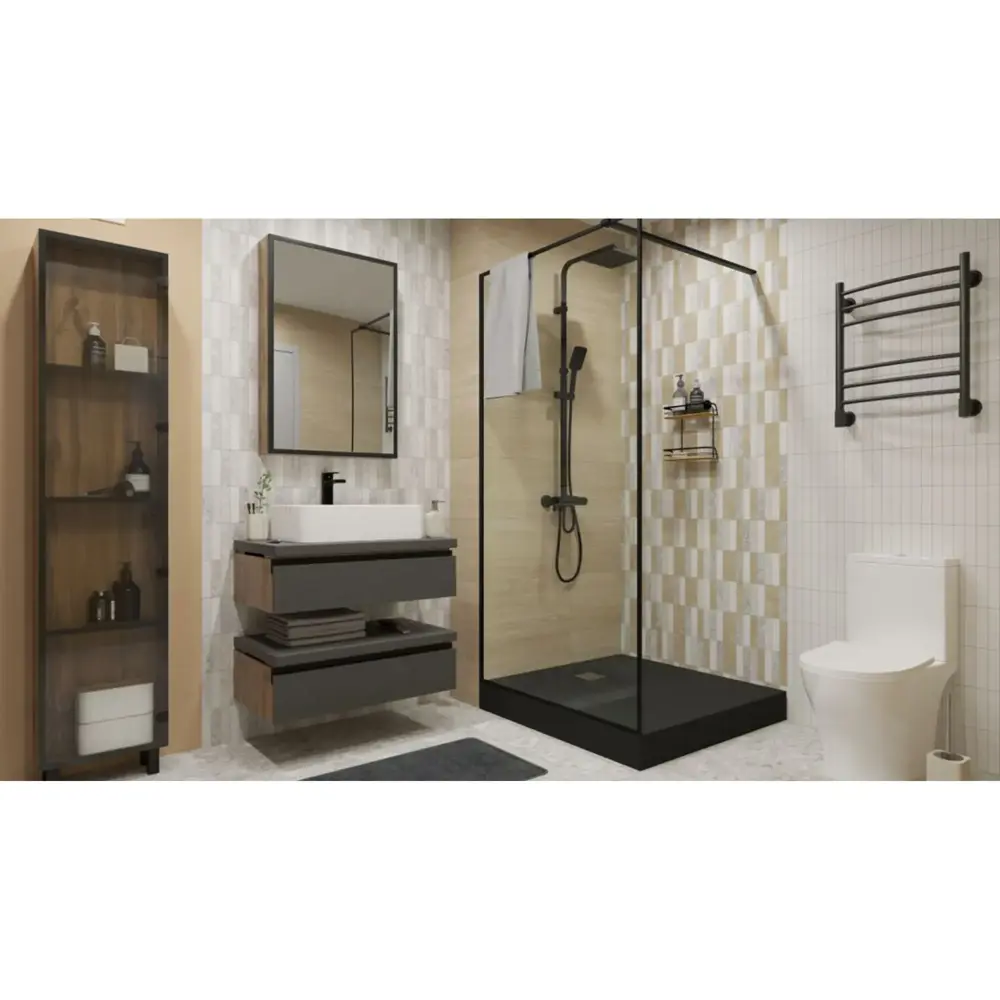 Столешница в ванную Scandi SC-120C 47x120x4 см литьевой мрамор цвет черный 83603367 STLM-2141491 Santreyd - Вид №5