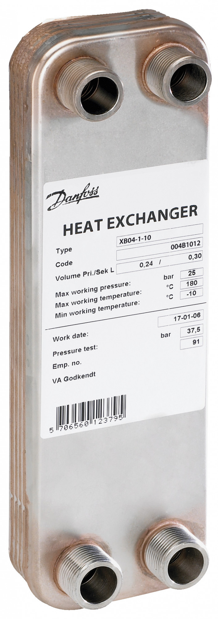 Danfoss Паяный пластинчатый теплообменник серии XB04 XB 04-1 30 паяный пластинчатый теплообме 004B1019 