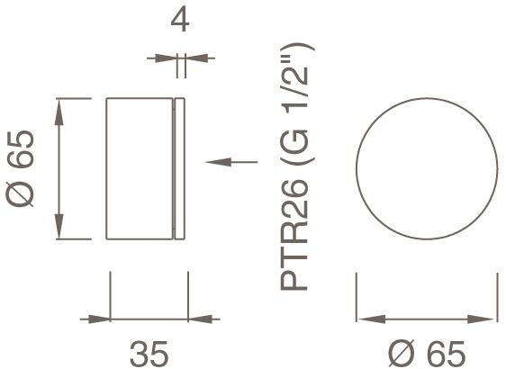 Ceadesign Настенный термостатический смеситель Cross Trm 19 - Вид №1