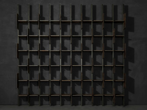 Секционная полка из массива дерева