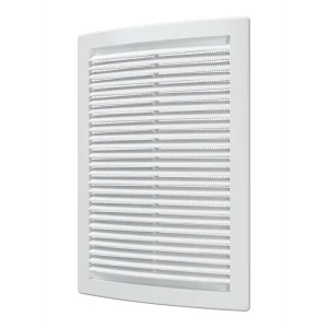 Вентиляционная решетка с сеткой Fonet 180x250 мм пластик цвет белый