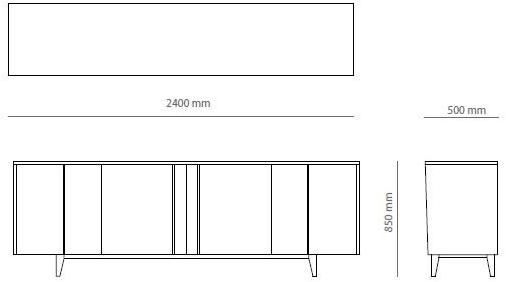 PRADDY Комод из фанерованной древесины с распашными дверцами Orchestra Ml156 - Вид №2