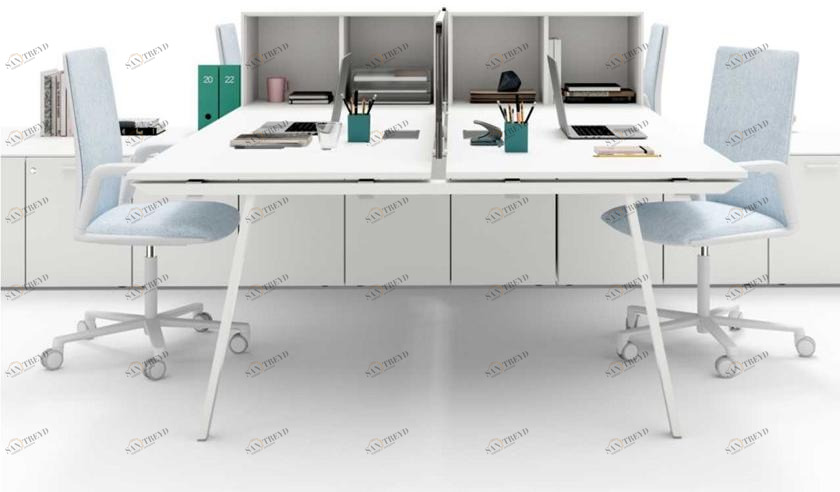 Bralco Многофункциональное рабочее место из закаленного стекла с перегородками и встроенной полкой Take off sun-id-1485108