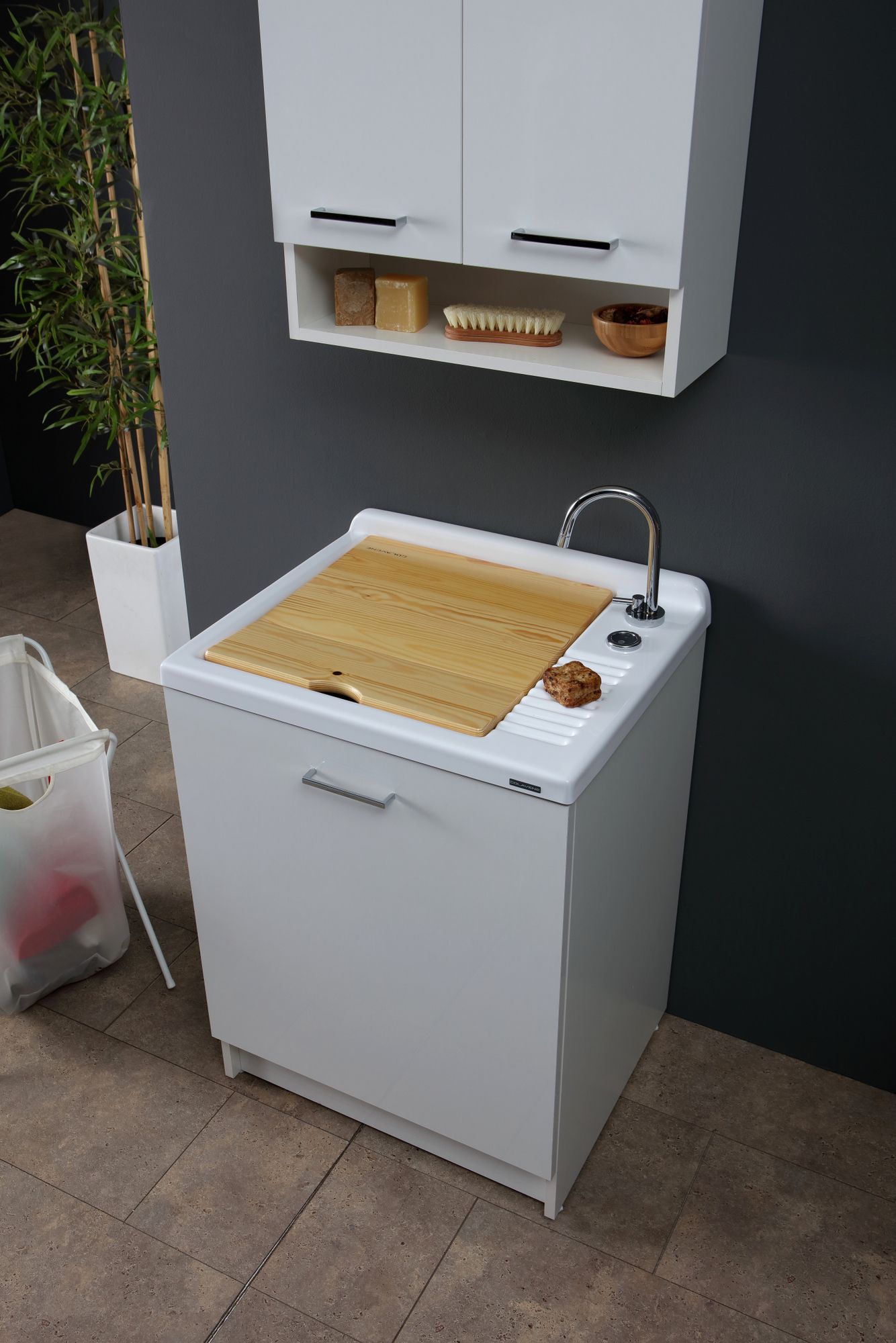 Керамический модульный шкаф для белья со стиральной машиной COLAVENE Active Wash ARCH-00139232 - Вид №2