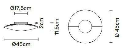 Fabbian Светодиодный потолочный светильник из дутого стекла Loop sun-id-1379263 - Вид №5