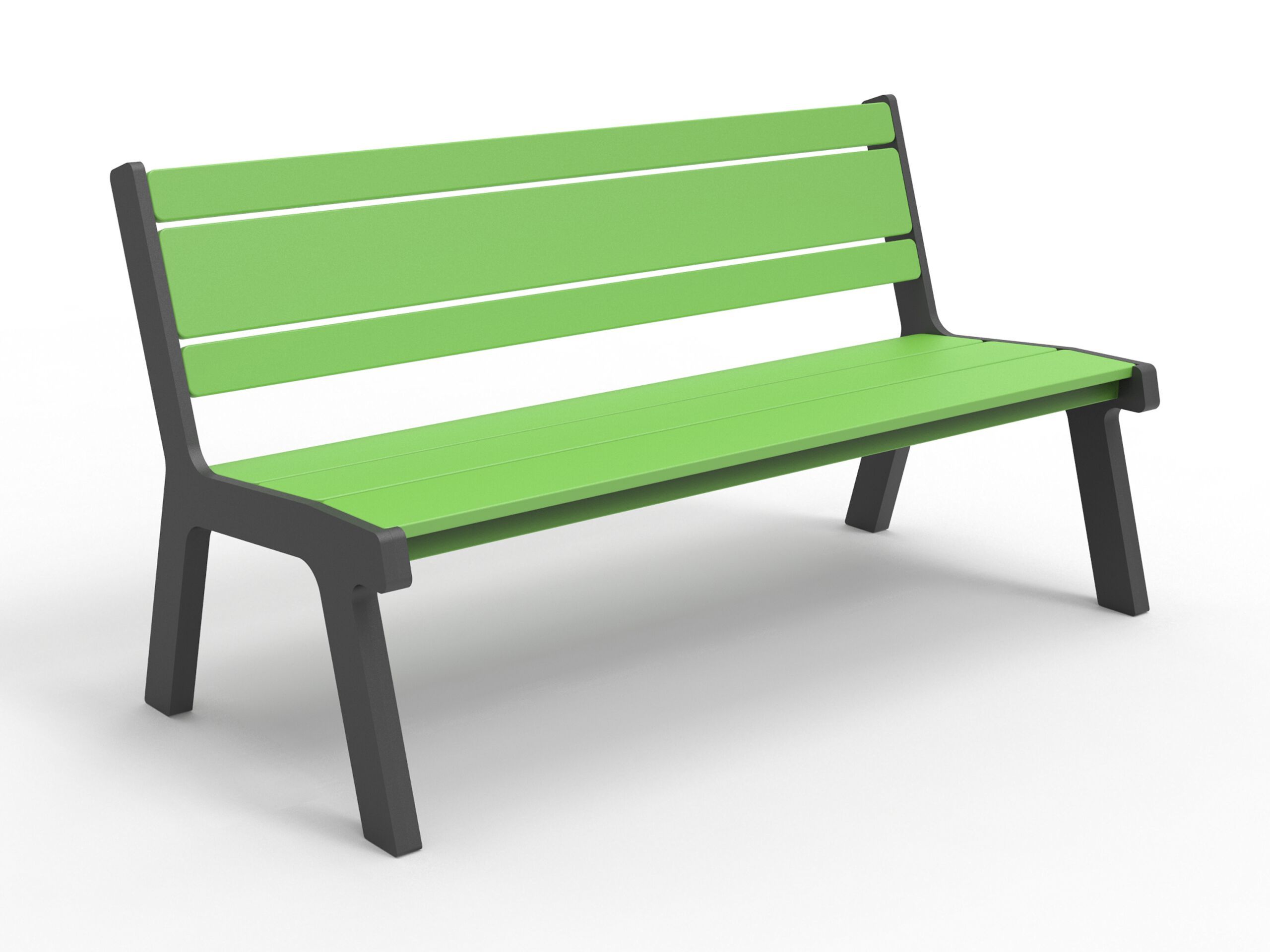 Скамейка из полиэтилена со спинкой Donye MOONLIGHT ARCH-00061342 - Вид №3