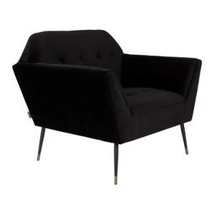 Кресло Kate черное низкое под бархат