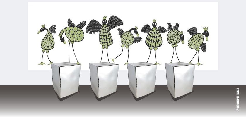 CONCEPTUWALL Уникальная полоса Poulettes sun-id-1421444 - Вид №3