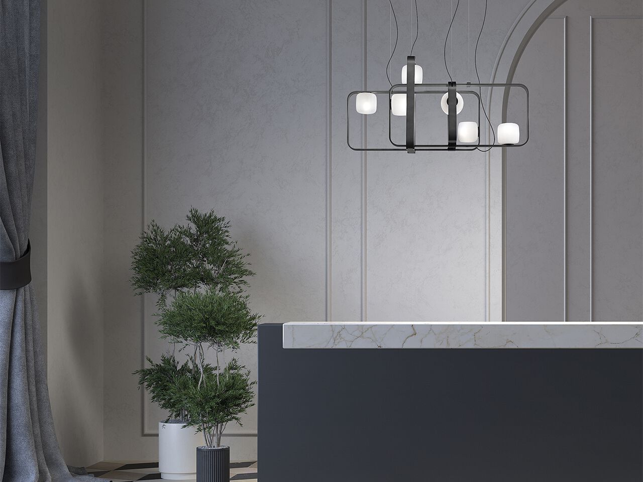 Металлический подвесной светильник Vetreria Vistosi Groove ARCH-00025114 - Вид №3