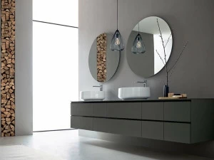 ARBLU Подвесная тумба под умывальник, двойная лакированная Dress