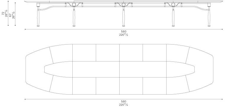 Poltrona Frau Кожаный стол для переговоров с системой управления кабелями L'ufficio - sistemi direzionali sun-id-1465705 - Вид №12