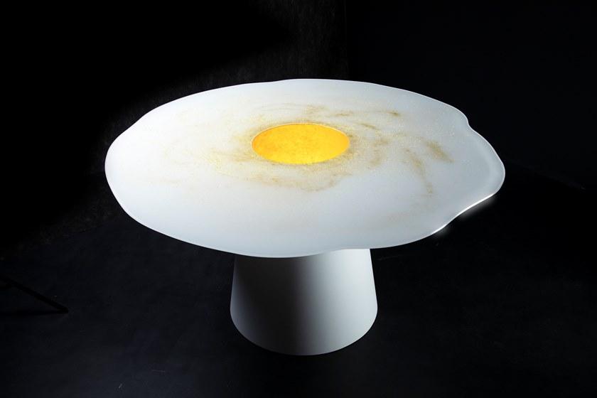 Unica by Tecnotelai Круглый стол из нержавеющей стали и стекла Orbita sun-id-1388388 - Вид №1