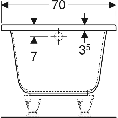 554.305.01.1 Прямоугольная ванна Geberit Renova Plan Geberit  - Вид №31