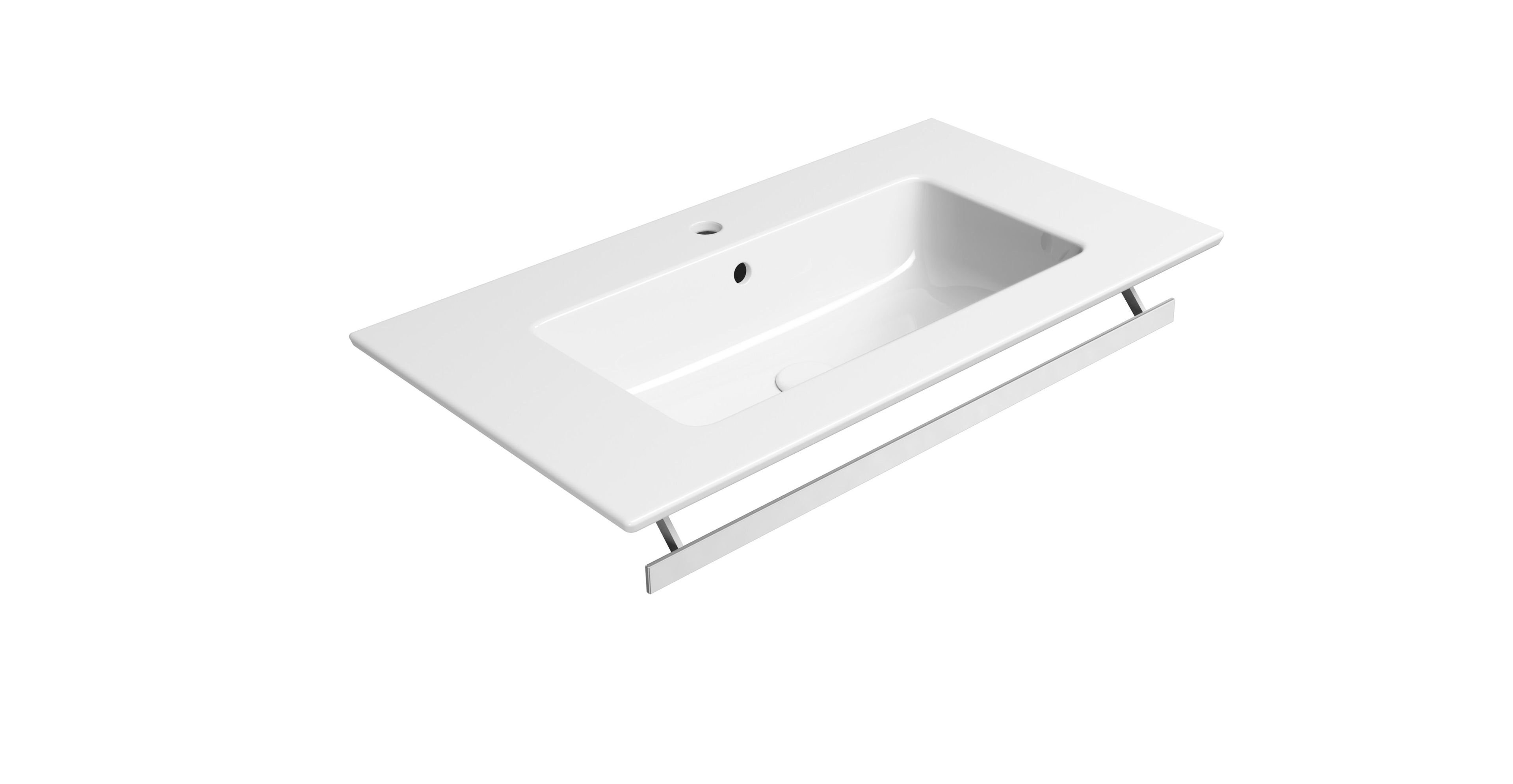 Прямоугольная раковина с держателем для полотенец GSI ceramica чистый ARCH-00068994 - Вид №7