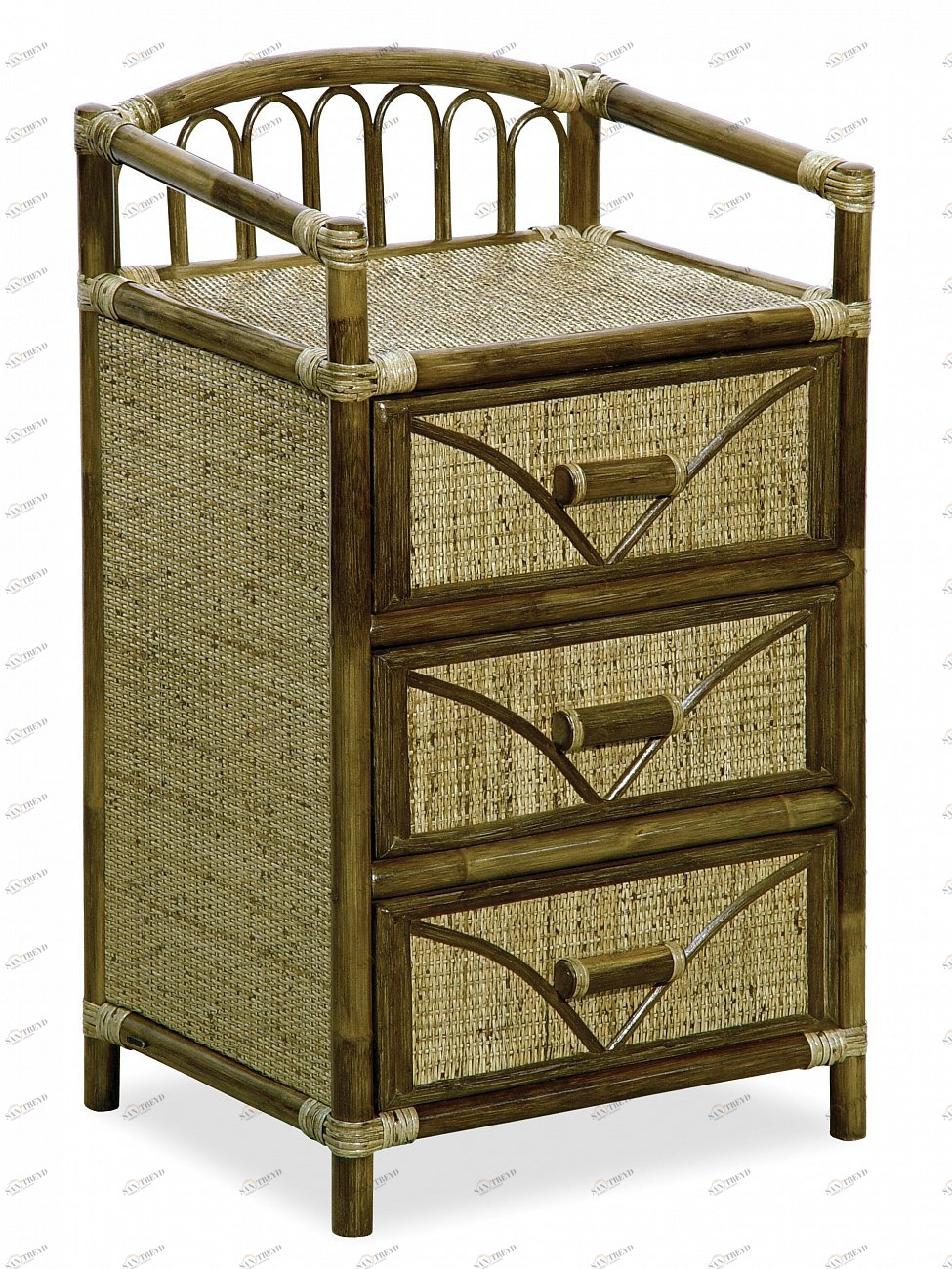 Комод из ротанга зеленый "Олива" 08/03 VINOTTI  00-3885282 Зеленый 